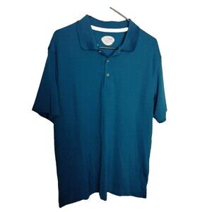 Grand Slam Polo Shirt Mens XL Slim Fit Golf Blue  Short Sleeve